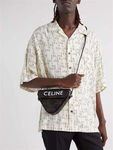 celine mini triangle|triangle bag in Triomphe Canvas with Celine print.